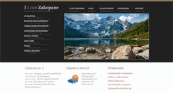 Desktop Screenshot of ilovezakopane.pl
